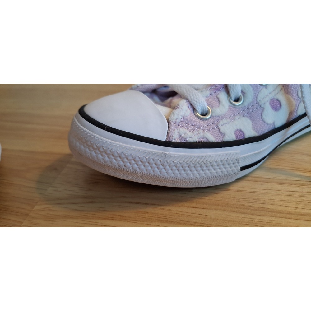Converse Chuck Taylor All Star Floral Chenille High Top Sneakers Girls Size 1 - Picture 13 of 15